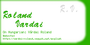 roland vardai business card
